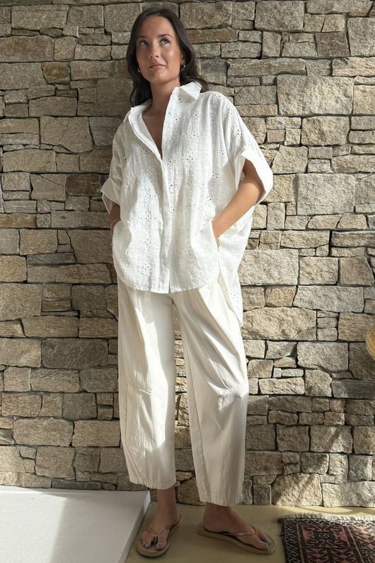 Zeta Otto Minerva Broderie Anglais Blouse